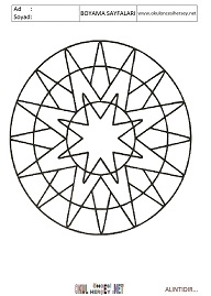 Mandala boyama sayfaları